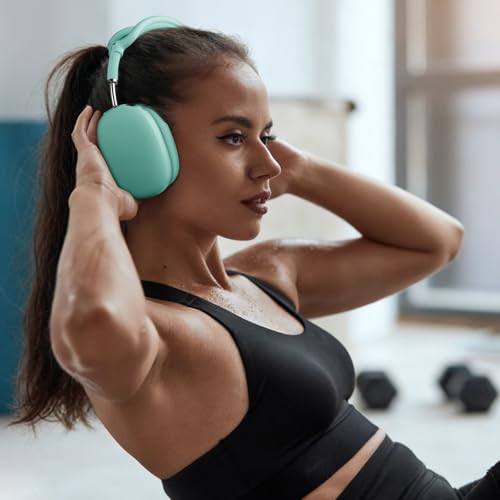 Lerobo Case Cover for AirPods Max Headphones, Soft Silicone Earcup/Anti-Scratch Earpad Case Cover/Headband Cover, Accessories Protective Cover for Apple AirPods Max2024/2020（Turquoise） - color: Turquoise