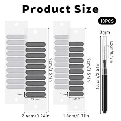 10 PCS Phone Charge Port Cleaning Tool Kit with 40 PCS Phone Speaker Cover Anti Clogging Brushes Cleaner Speaker Mesh Cover for All USB C-Port Devices 15/16/17, Black