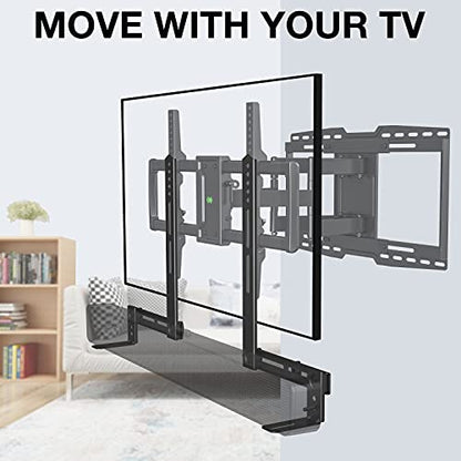 USX MOUNT Soundbar Mount Sound Bar TV Mount for Mounting Above or Under TV, Sound Bar Mount Up to 13.2 lbs, Two Removable and Lockable Hooks for Back or Bottom Holes - size: Soundbar Mount up to 13.2 lbs