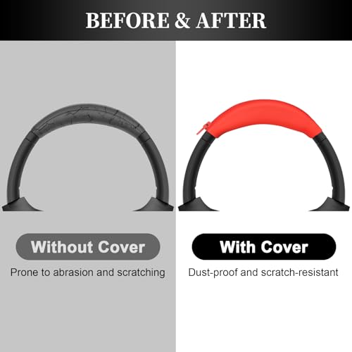 Replacement WH-1000XM4 Silicone Headband Cover Compatible with Sony WH-1000XM4, WH-1000XM3, WH-CH720N, WH-XB910N Headphones, Sweatproof & Washable Headband Cover Accessories (Red) - color: Red