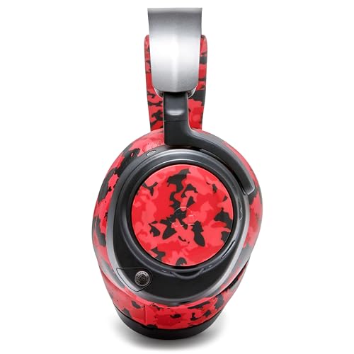 WC Side Plates for Arctis Nova Pro Wireless, Pro Wired & Nova Elite | Made by Wicked Cushions | Also fits Nova Pro Omni, 7, 7X & 7P | Red Camo - color: Red Camo