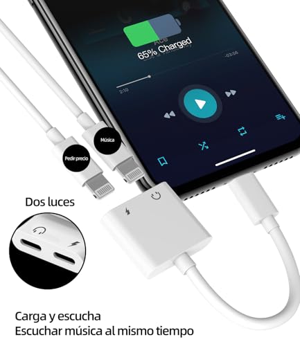 Adapter for iPhone Headphones Jack Lightning 2Pack Headphones Microphone Dongle for Apple 14 13 12 11 Pro Max for iPad Mini Cable Auxiliary Car Charger Aux Accessories Earbuds Charging Audio Connector