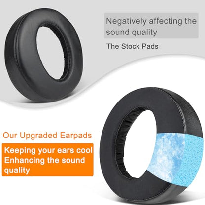SOULWIT Cooling-Gel Ear Pads Cushions for Sony Platinum Wireless PlayStation PS4 Headset, Replacement Earpads for 2018 Version, Headphone Model CECHYA-0090 (CG Black)