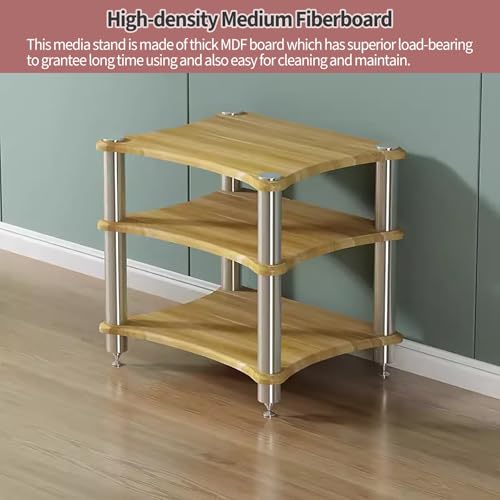 Living Room/Small Spaces Audio Component Rack Tower Media Stereo Stand Equipment Shelves, Heavy Duty Modern HiFi Audio Racks Stereo Rack System, #1-1 Tier - color: #1, size: 1 tier