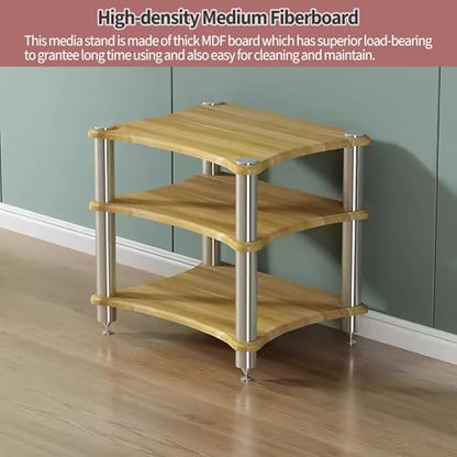 Living Room/Small Spaces Audio Component Rack Tower Media Stereo Stand Equipment Shelves, Heavy Duty Modern HiFi Audio Racks Stereo Rack System, #1-1 Tier - color: #1, size: 1 tier