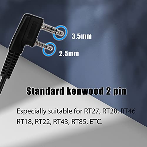 Retevis Walkie Talkie Earpiece, for RT22/RT68/RT21/H777/RT19/RT15 | Acoustic Tube, Coil, Compatible with Pxton, Baofeng, Kenwood 2 Way Radio, Security Walkie Talkie Headset(10 Pack)