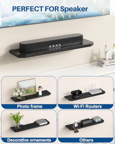 BYMECOST Soundbar Mount, Wooden-Style Heavy Duty Wall Bracket Mount - color: Style 1
