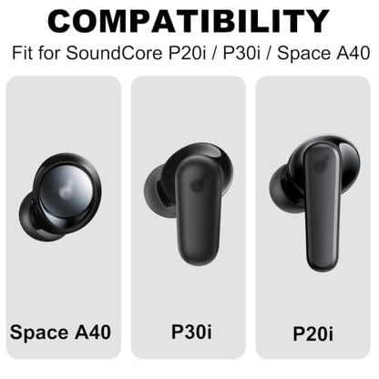 Replacement Ear Tips Compatible with Soundcore P20i P30i Space A40 - size: S/M/L