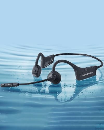 Bluetooth Headphones with Mic Open Ear Headphones Bluetooth 5.2 Headset with Dual CVC8.0 and ENC Noise-canceling Microphones Bone Conduction Headphones Computer Earphones, 8Hrs Battery - color: Black Q3pro