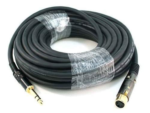 Monoprice 104770 10-Feet Premier Series XLR Female to 1/4-Inch TRS Male 16AWG Cable Black - size: 10 Feet