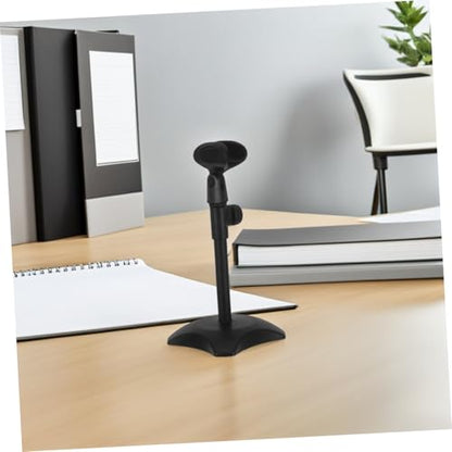 TOYANDONA Adjustable Desktop Microphone Stand round Base for Desk Setups and Professional Studios, Height Adjustable Mic Holder Compatible with Heavyweight Microphones, Sturdy Abs