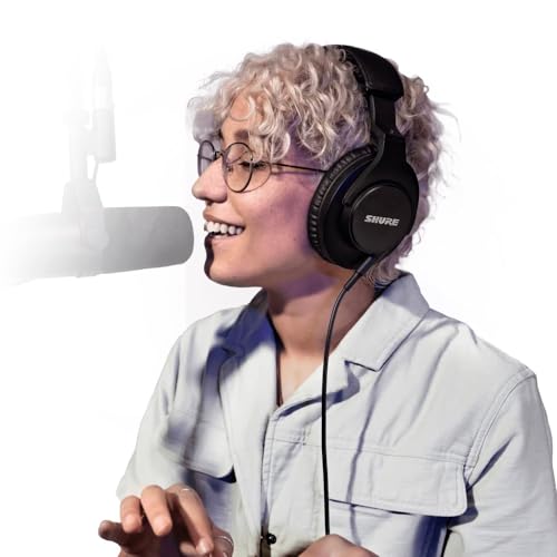 Shure SRH440A Over-Ear Wired Studio Headphones – Professional Monitoring & Recording Earphones with Accurate Frequency Response, Adjustable Collapsible Design, Black (Pack of 6) - size: 3.25 (Pack of 6), style: Gen 2