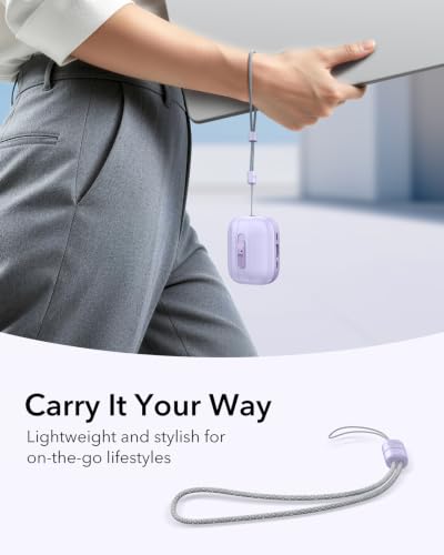 ESR for AirPods Pro 3 Case (2025), Compatible with MagSafe, Purple | Compatible with AirPods Pro 3 (USB-C Cable), Magnetic Lid, Full Drop Protection Cover with Lanyard - color: Purple, size: AirPods Pro 3 Case