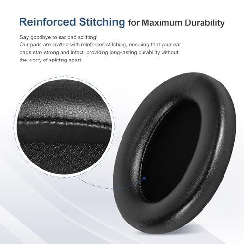 Aurivor Ear Pads for Sony WH-1000XM3 Headphones, Replacement XM3 Earpads Cushions with Soft Protein Leather, Noise Isolation Memory Foam, Reinforced Sealing