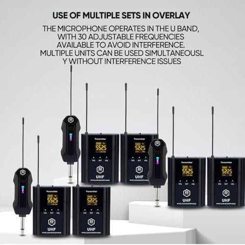 W IN-MIX UHF Wireless Microphone System – 2-Pack with Headset & Lavalier Mics, 100ft Range, 30 Selectable Channels for Karaoke, Church, Teaching & Presentations - style: 2 Pack