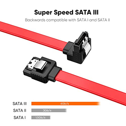 CableCreation SATA III Cable,8-Inch/0.6FT SATA III 6.0Gbps 7pin Data Cable - size: 0.6FT, style: 1Pack Straight+1Pack Angle