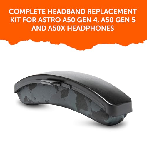 WC BandZ A50 Headband Replacement - WC BandZ for Astro A50 Gen 4, Gen 5, and A50X by Wicked Cushions - color: Black Camo