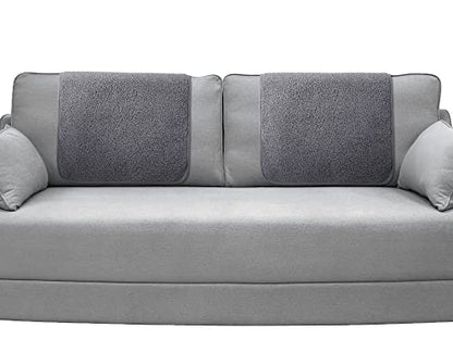 Frienda 2 Pieces Recliner Headrest Covers Sofa Headrest Protector for Recliner Chair Couch Furniture Non Slip for Living Room(Gray) - color: Grey