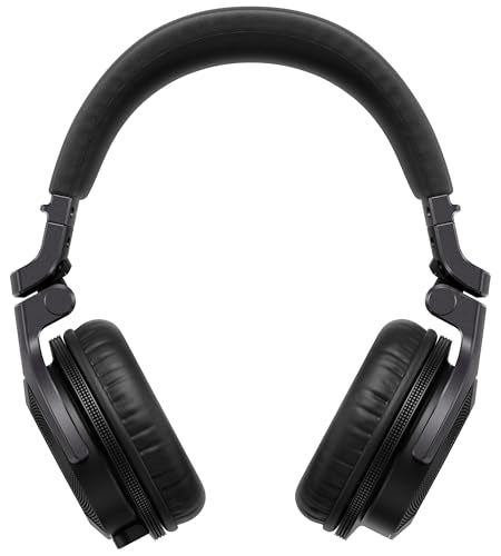 Pioneer DJ HDJ-CUE1 DJ Headphones - Black Bundle with Case and Austin Bazaar Polishing Cloth - color: HDJ-CUE1, style: Black