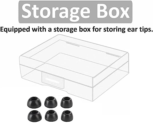 JNSA Memory Foam Ear Tips Noise Canceling Foam Tip Compatible with JBL Vibe 200TWS / Tune 130NC TWS/Free X/Live 300TWS,No Silicone Eartips Pain, Fit in Charging Case, 3 Pairs (S/M/L, Black) 214b3 - color: Foam Black