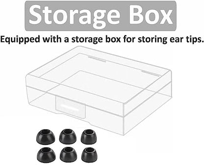 JNSA Memory Foam Ear Tips Noise Canceling Foam Tip Compatible with JBL Vibe 200TWS / Tune 130NC TWS/Free X/Live 300TWS,No Silicone Eartips Pain, Fit in Charging Case, 3 Pairs (S/M/L, Black) 214b3 - color: Foam Black