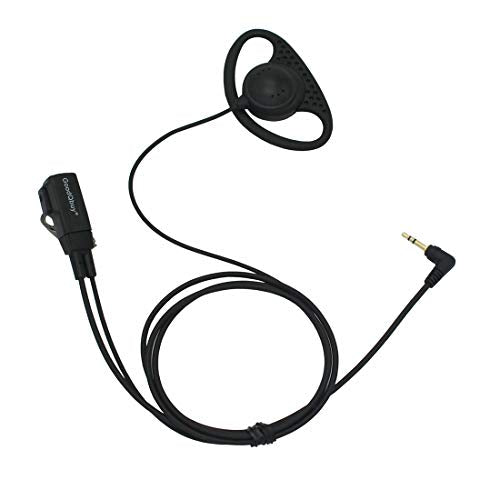 D Shape Clip-Ear Earpiece PTT with Mic Compatible with Motorola Talkabout T200 T400 T600 T800 T260TP MH230R MR350R MS350R MT350R MH230TPR MJ270R FRS/GMRS Two-Way Radios (2 Pcs) - size: 2 Pcs