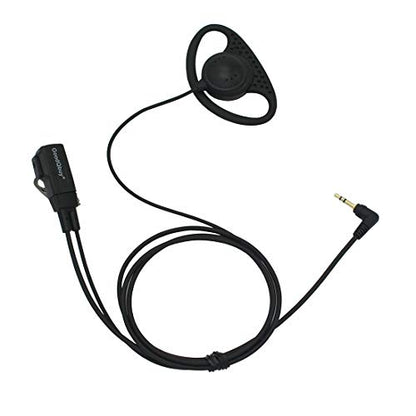 D Shape Clip-Ear Earpiece PTT with Mic Compatible with Motorola Talkabout T200 T400 T600 T800 T260TP MH230R MR350R MS350R MT350R MH230TPR MJ270R FRS/GMRS Two-Way Radios (2 Pcs) - size: 2 Pcs