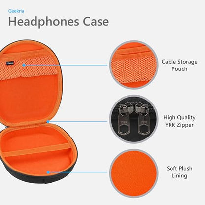 Geekria Shield Headphones Case Compatible with Bose QC Ultra/45/35 Gaming/35 II, 700, Replacement Protective Hard Shell Travel Carrying Bag with Cable Storage (Black) - color: Black