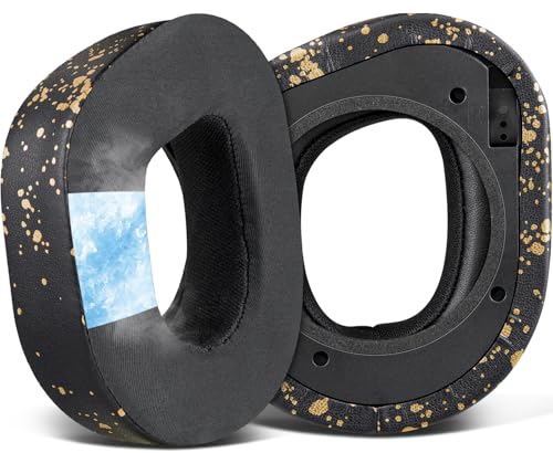 SOULWIT Cooling-Gel Earpads Cushions Replacement for Turtle Beach Stealth 700 Gen 2, 700 Gen2 MAX Wireless Gaming Headset, Ear Pads with Ice Silk Fabric, Noise Isolation Foam - Black Gold - color: Black Gold