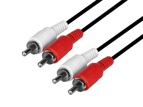 Monoprice 6ft 2 RCA Plug/2 RCA Plug M/M Cable - Black - size: 1 Count (Pack of 1)