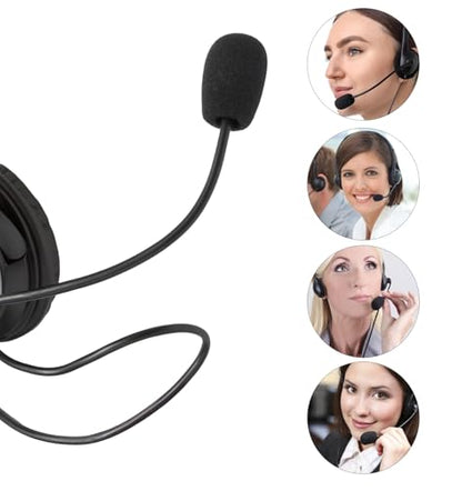 12 Pack Microphone Windscreen, Headset Mic Foam Cover High-density Sponge Microphones Foams Windscreen Pop Filter Replacement for Headset Microphones (Black)