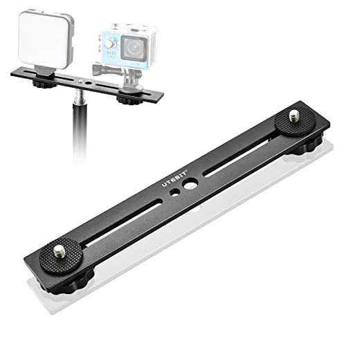 UTEBIT 8 inch Flash Bracket, with 1/4" Screw Hot Shoe, 1 Pack - size: 8 inch (Metal)