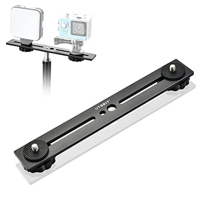 UTEBIT 8 inch Flash Bracket, with 1/4" Screw Hot Shoe, 1 Pack - size: 8 inch (Metal)