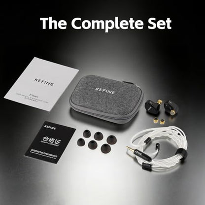 Klean Hi-Fi in Ear Monitor, Wired Gaming Earbuds, 10mm DLC Diaphragm Dynamic Driver, Wired Earphones, Interchangeable Tuning Nozzles, HiFi IEM for Audiophile, Musician & Gaming(Black, 3.5mm)