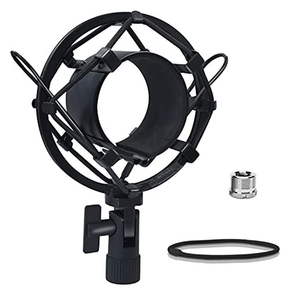 Microphone Shock Mount Mic Holder, Anti-Vibration Suspension Shock Mount Mic Holder Clip for 43mm-47mm Diameter Condenser Microphone