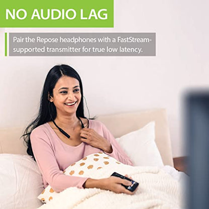 Avantree Repose - Bluetooth Sleep Earbuds for Side Sleepers | Small-tip neckband earbuds designed for side sleeping, with low-latency TV.