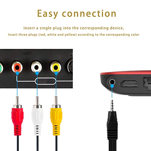 Love Your 10FT 3.5mm TRRS to 3 RCA Stereo Audio Video AUX Cable, Camcorder AV Video Output Cable 1/8" to 3 RCA Cord