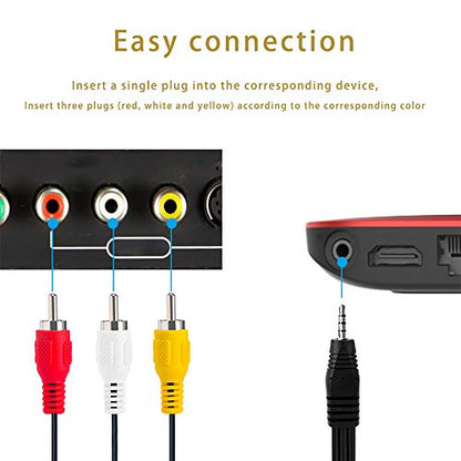 Love Your 10FT 3.5mm TRRS to 3 RCA Stereo Audio Video AUX Cable, Camcorder AV Video Output Cable 1/8" to 3 RCA Cord