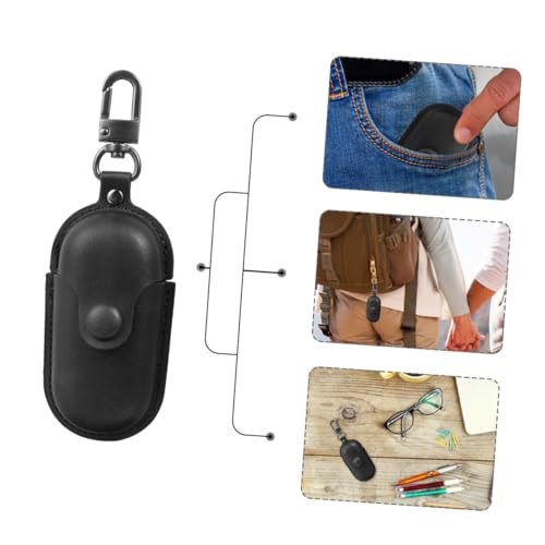 Toddmomy Waterproof Earphone Case for Earbuds, Dustproof Headset Storage Bag with Anti-Lost Design for Travel and Camping, Black