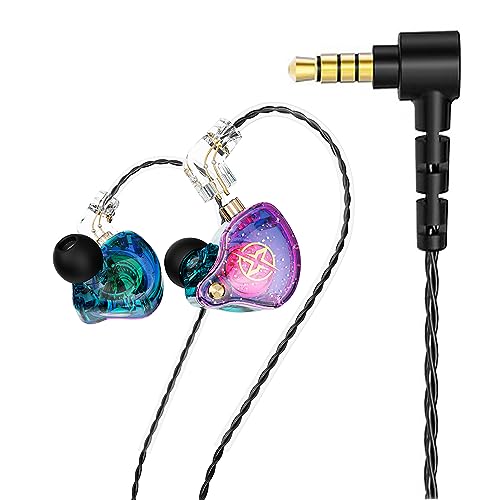 DX2 in-Ear Earphone HiFi in-Ear Earphone Earbud with New 10mm Composite Magnetic Dynamic Driver in Ear Monitor Earbuds(No Mic,Purple) … - color: Purple, size: No Mic