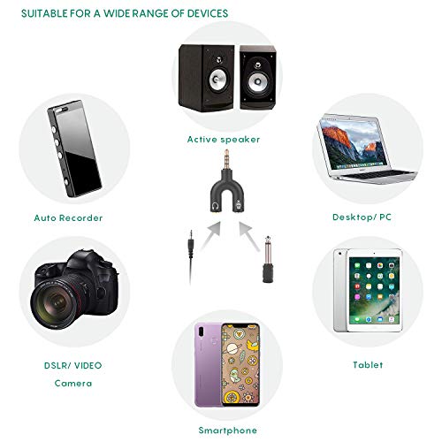 Wireless Microphone UHF Clip Condenser Mic Horn Trumpet Sax Cello | Instrument microphone,horns,trumpet,saxophone,computer,phone,speakers,voice amplifier 131ft range,1/8 and 1/4'' port