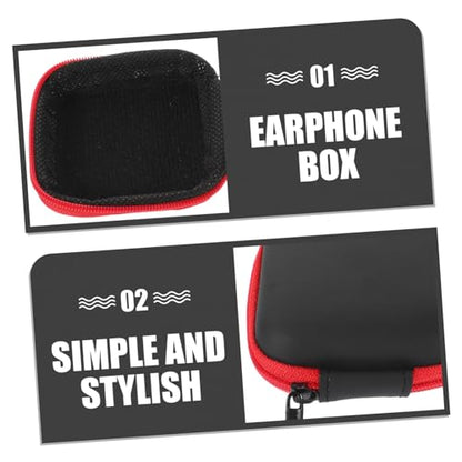 SHINEOFI Portable EVA Earbuds Case Zipper Closure Travel Organizer for Earbuds and Accessories Compact Storage Bag for Electronic Cables for Travel and Home Use