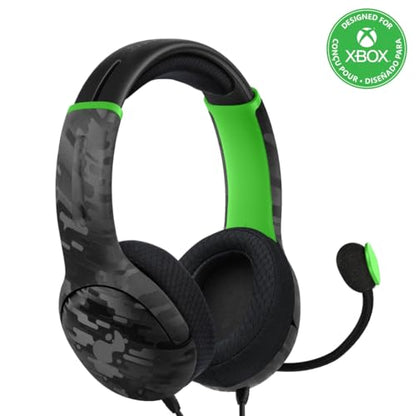 PDP AIRLITE Wired Headset: Neon Carbon - Xbox Series X|S, Xbox One, & Windows 10/11 PC - color: Neon Carbon