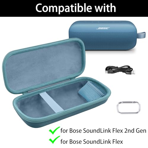 Aenllosi Hard Case for Bose SoundLink Flex 2nd Gen/Bose Speaker, Blue - color: Blue, style: Hard Case for Bose SoundLink Flex 2nd Gen/Flex