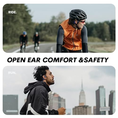 Bone Conduction Headphones - IPX8 Waterproof Bluetooth Head Set with 8G Memory for Swimming - color: Blue