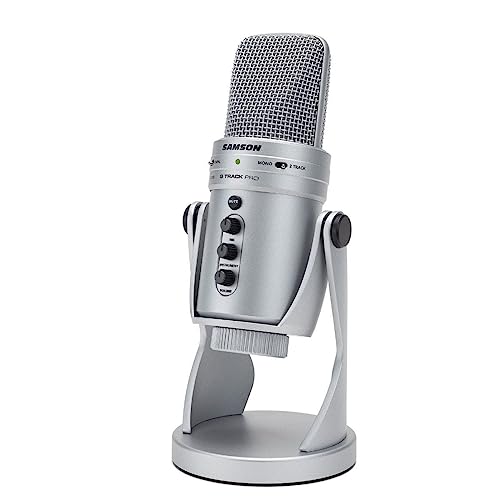 SAMSON G Track Pro USB Microphone with Built in Audio Interface Silver - color: Silver