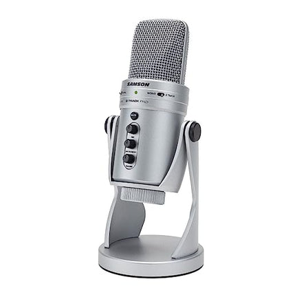 SAMSON G Track Pro USB Microphone with Built in Audio Interface Silver - color: Silver