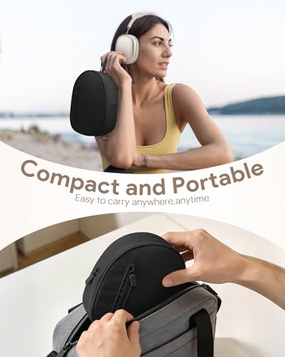 Soft Case for AirPods Max - Super-Slim Apple Headphone Case Compatible with Smart Case Portable Travel Organizer Pouch (Black) - color: Black
