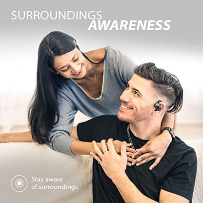 Avantree Breeze - Open-Ear Bluetooth 5.2 Earbuds with Wrap Around Ear Hooks, Over-Ear Design, Comfortable & Secure Fit, and Surroundings Awareness, Perfect for Hiking, Running, and Workouts