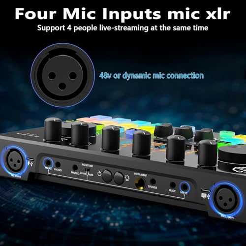 M100 2‑Person Podcast Equipment Bundle,XLR/USB Dynamic Mics & Audio Mixer - color: Two dynamic mics bundle